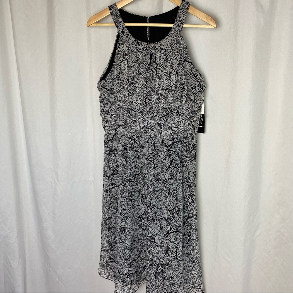 Scarlett Nite Black and White Halter High Low Sundress